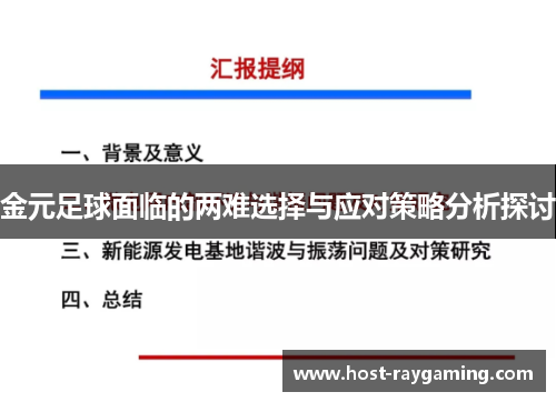 金元足球面临的两难选择与应对策略分析探讨